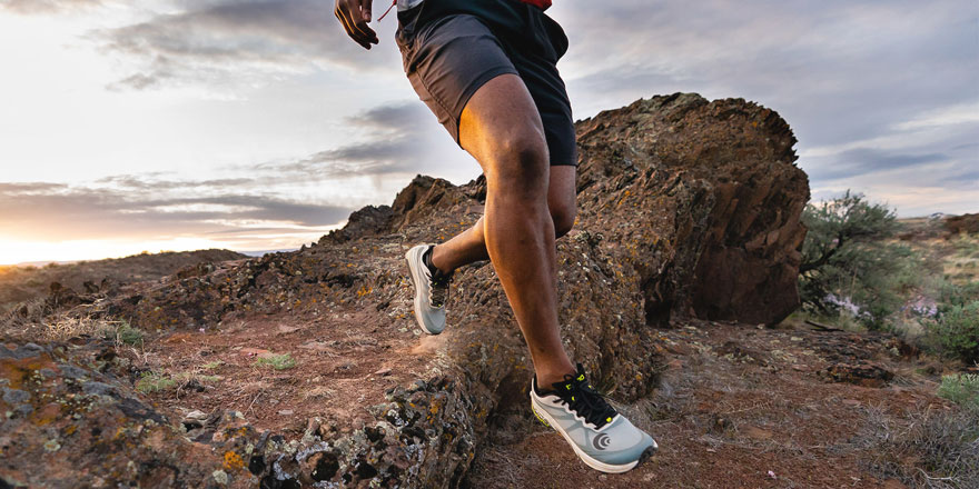 running on road