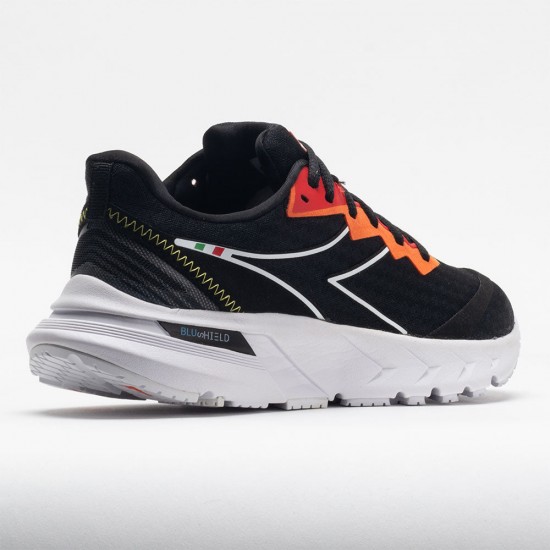 Diadora Mythos Blushield Volo 2 Men's Black/White/Vermillion Orange Diadora Mythos Blushield Volo 2 Mens Black/White/Vermillion Orange