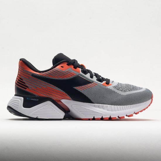 Diadora Mythos Blushield Vigore Men's Silver/Black/Mandarin Diadora Mythos Blushield Vigore Mens Silver/Black/Mandarin