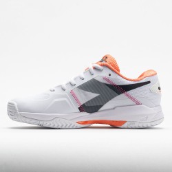 Diadora Trofeo AG Pickleball Women's White/Black/Vermillion Orange