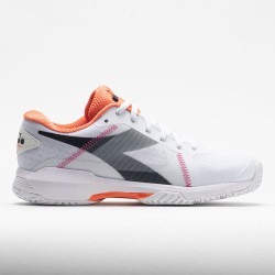 Diadora Trofeo AG Pickleball Women's White/Black/Vermillion Orange