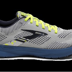 Men's Brooks Revel 5 Oyster/Navy/Dark Blue