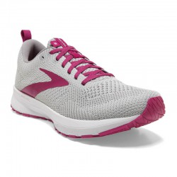 Women's Brooks Revel 5 Grey/White/Baton Rouge