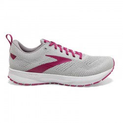 Women's Brooks Revel 5 Grey/White/Baton Rouge