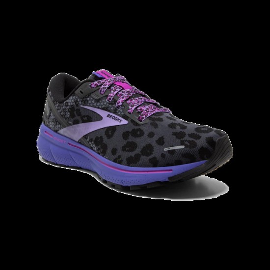 Womens Brooks Ghost 14-WX Ebony/Purple