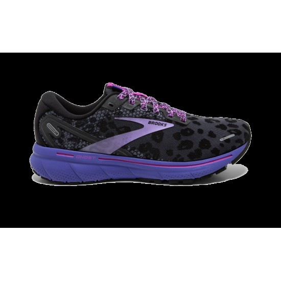 Womens Brooks Ghost 14-WX Ebony/Purple