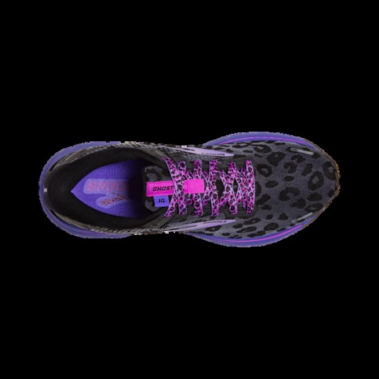 Womens Brooks Ghost 14-WX Ebony/Purple